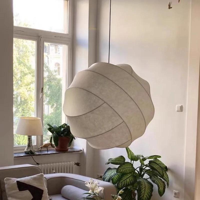 Creative Personality Art Curve Design Wabi Sabi Silk Pendant Lamp Light Home Decoration Light Lustre Chandelier Eye Protection