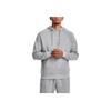 Under Armour Solid Color Cotton Knit Hooded Training Sweatshirt Men Sweatshirt Gray 1379684-011