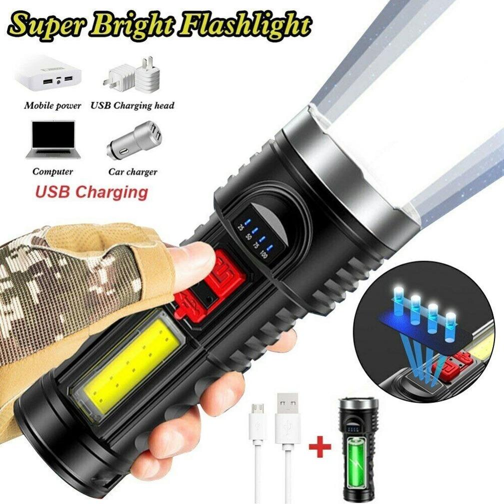 Super Bright 10000000LM LED Torch Tactical Flashlight USB Rechargeable Battery Super Bright 10000000LM LED Torch Tactical Flashlight USB Rechargeable Battery