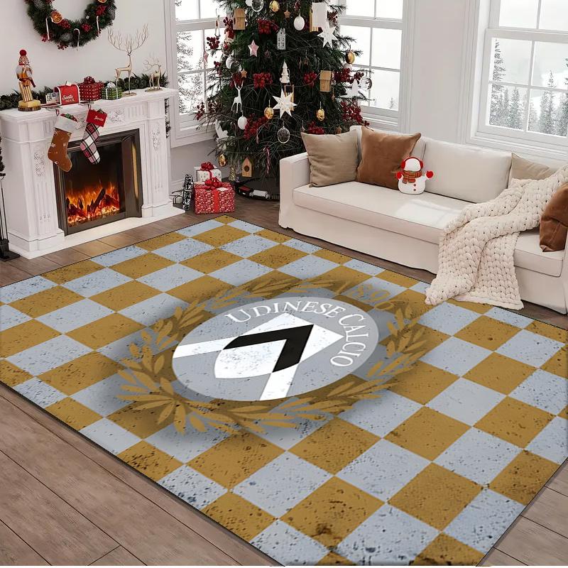 1PC rug Udinese-Calcio Crest Design Carpet, Chair Rug,Area Rug for Office Bedroom living rooms bedroom, Doormat decor Christmas fan gifts