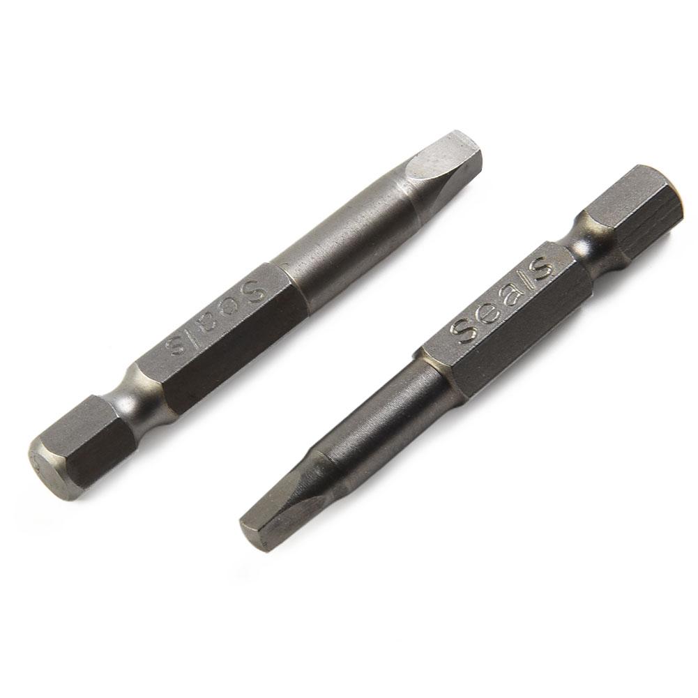 Brand New Screwdriver Bits Repair Wear Resistance 3 Pcs/Set 50mm Long High Hardness Sq1+sq2+sq3 Square Drill Bit