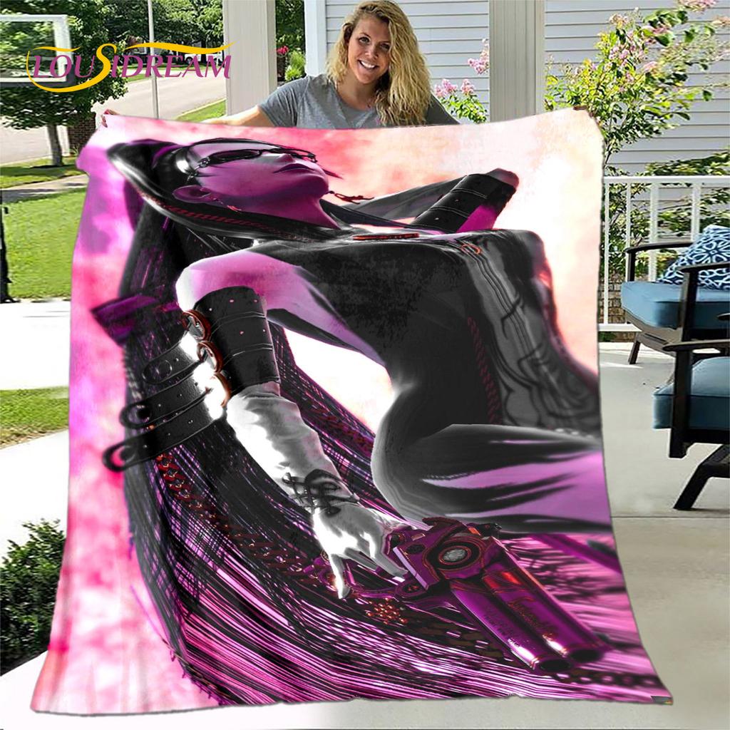 Bayonetta Sexy Game Gamer Cartoon Soft Plush Blanket,Flannel Blanket Throw Blanket for Living Room Bedroom Bed Sofa Picnic Cover