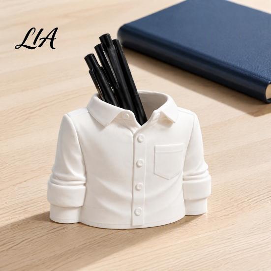Desk Organizer for Pens 3D Printed Shirt Shape Pen Holder, Novelty Stationery Organizer, Cute Accessories Office Decorative Large Capacity Container