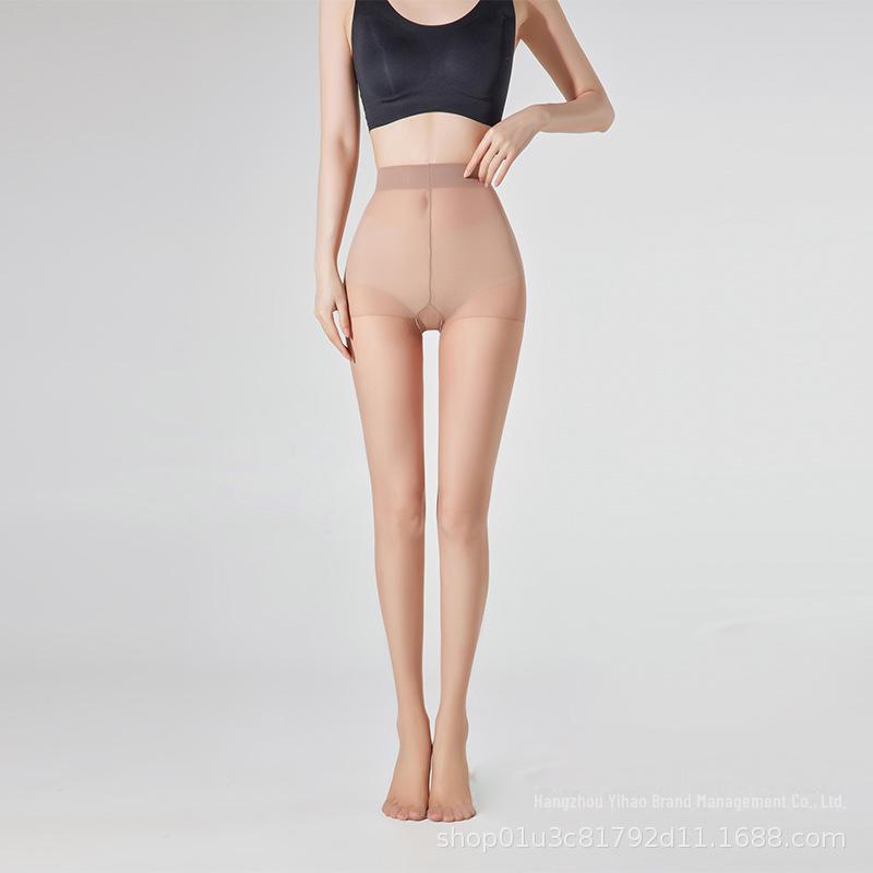 "Ultra-Thin Women's Summer Pantyhose: Flesh-Toned Core-Spun Silk, Black Anti-Snag Durable Large Size Pineapple Bottoming Socks"