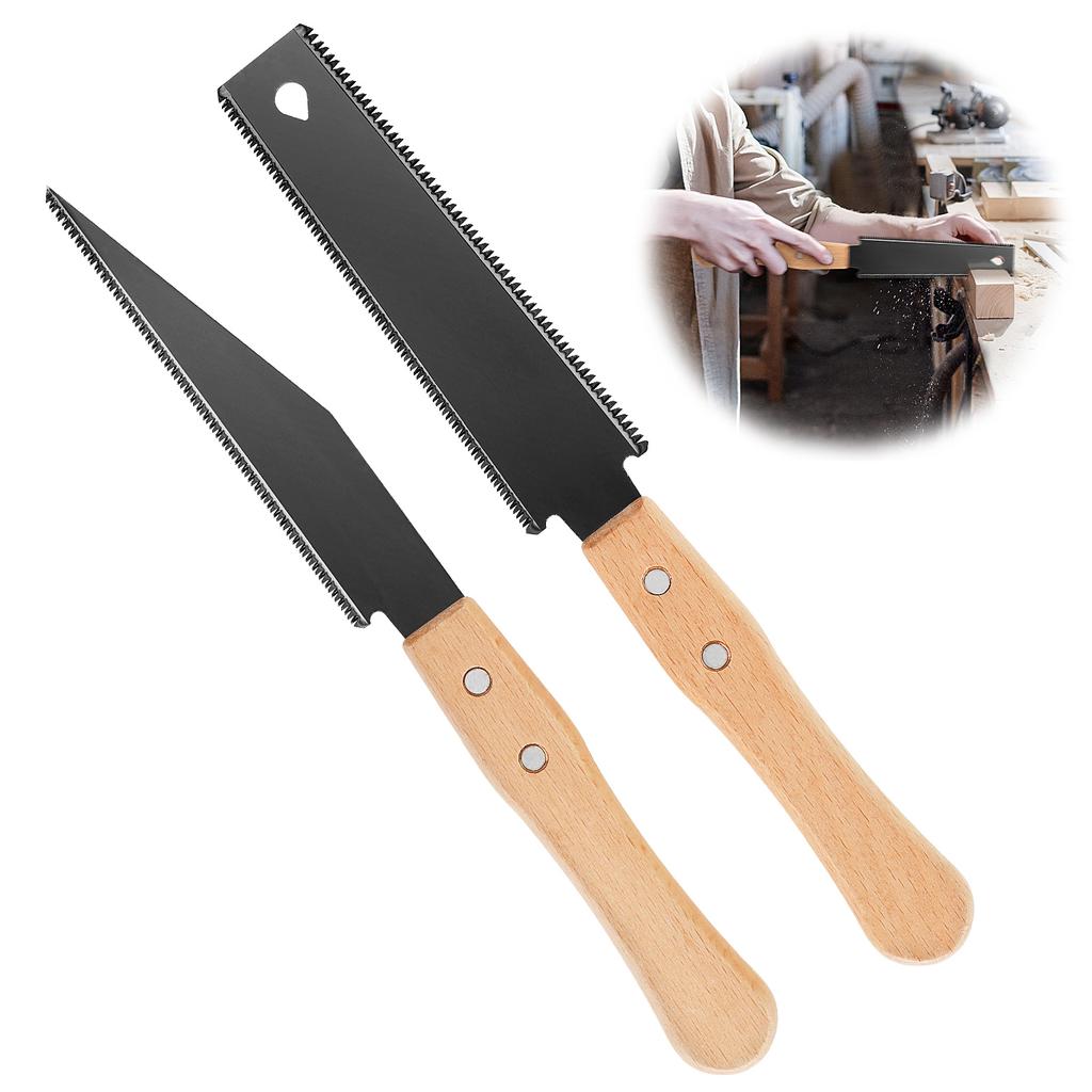 1/2 Pcs Wood Cutting Hand Saw SK5 Steel Woodworking Hand Saws Single/Double Sided Fine Tooth Wood Saw for Woodworking Hand Tools