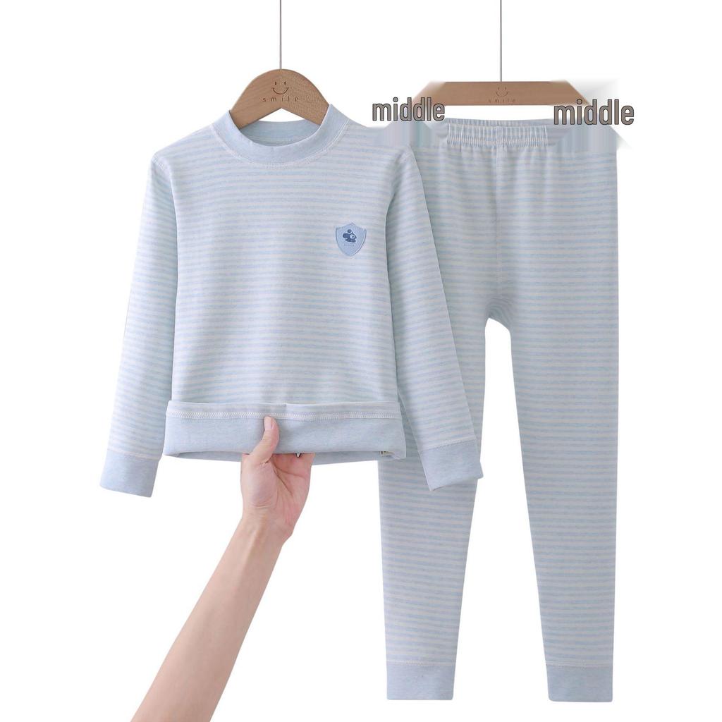 Children's Cotton Underwear Set: Boys' Autumn Clothes & Trousers, Girls' Pajamas, Baby Base Layer, Cotton Flannel Homewear
