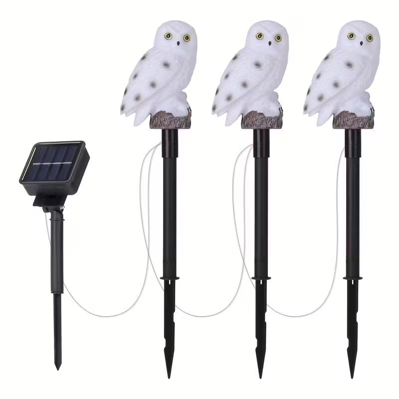 1pcs Solar Brown/white Owl Light, Suitable for Outdoor Garden, Yard, Patio Decoration and Holiday Gifts of Lawn Landscape Lights