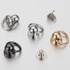 20pcs Metal Ball Post With O Ring Studs Rivets Nail Screwback Round Head Spots Spikes Leather Craft Phone Case Decor Accessories
