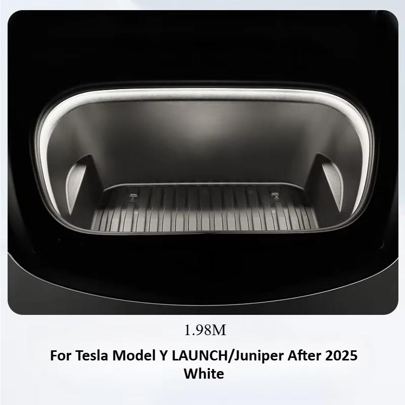 For Tesla Model Y Juniper 2025 Front Trunk Frunk LED Ambient Surround Light Flexible Silicone Strip Decorative Lamp Accessories