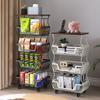 Kitchen Thickened Fruit and Vegetable Rack Multi-functional Rack Multi-layer Storage Rack Floor Trolley Rack