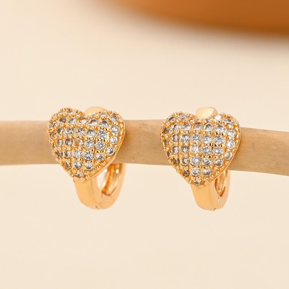 Gold Multi-Style Zircon Hoop Earrings for Women