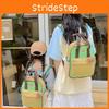Adorable Cartoon Canvas Backpack For Kindergarten Boys And Girls School Bag Cute