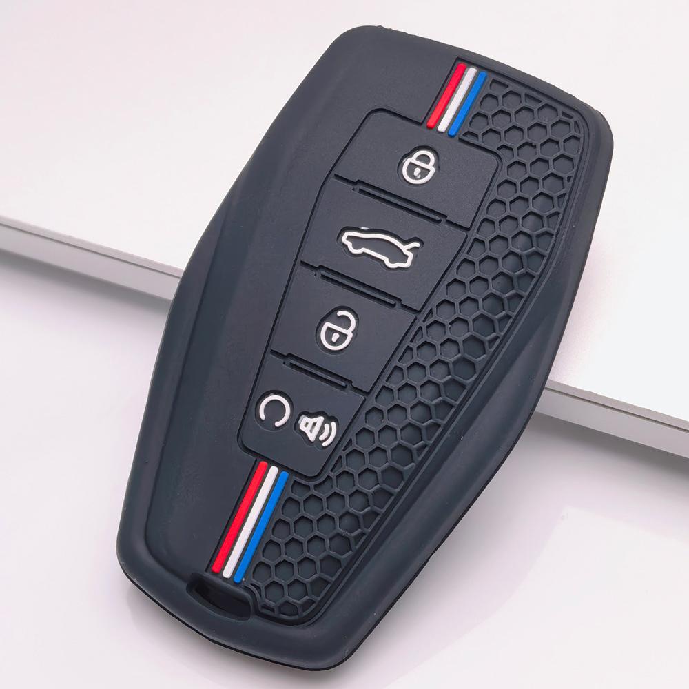 Key Fob Cover for Geely Galaxy L6 L7 Xingyue Xingrui Boyue Coolray Emgrand Binrui Cool Anti-Scratch Guard Shockproof Protection Soft Grip Texture