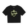 New MLB SS23 Heart Series Regular T Shirt Women's Black 3FTSH0243-50BKS