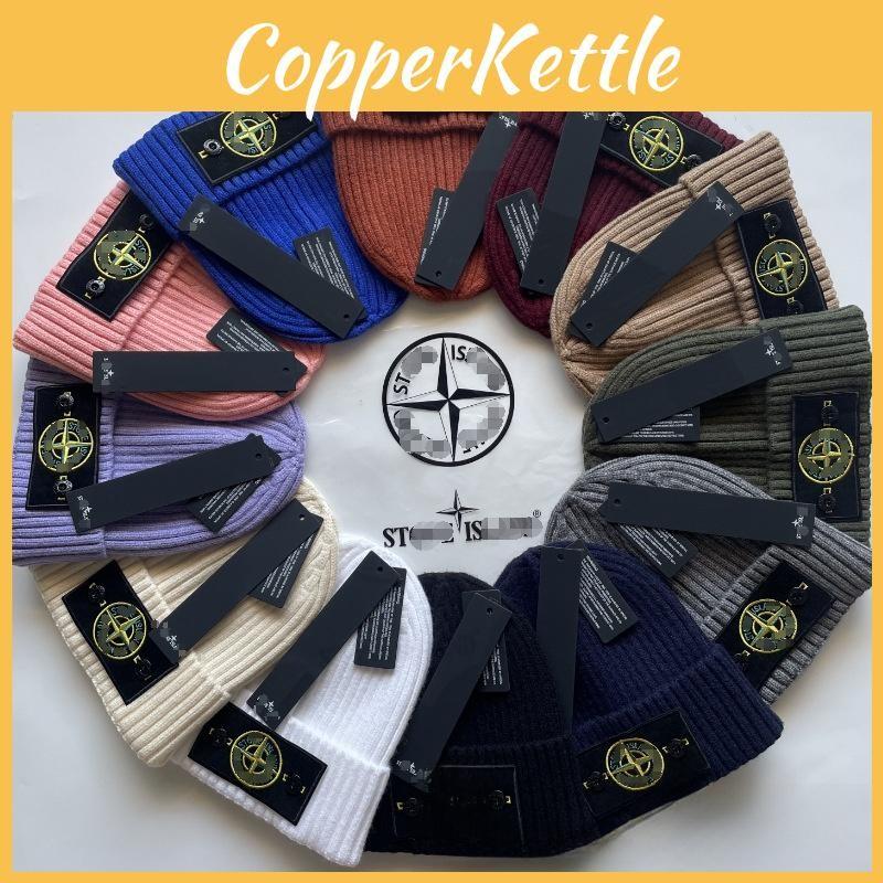 Winter Knitted Hat Outdoor Windproof Cold Proof Compass Decoration Warm Hat