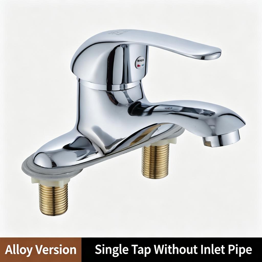 Chrome Polished Alloy 2Hole Bathroom Faucet Basin Mixer Tap - Hot Cold Water Tap for Bathroom Sink Vanity No Inlet Pipe Included