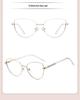 Children’s Cat-Eye Anti-Blue Light Glasses with Metal Temples - Lightweight & Comfortable Myopia Frame