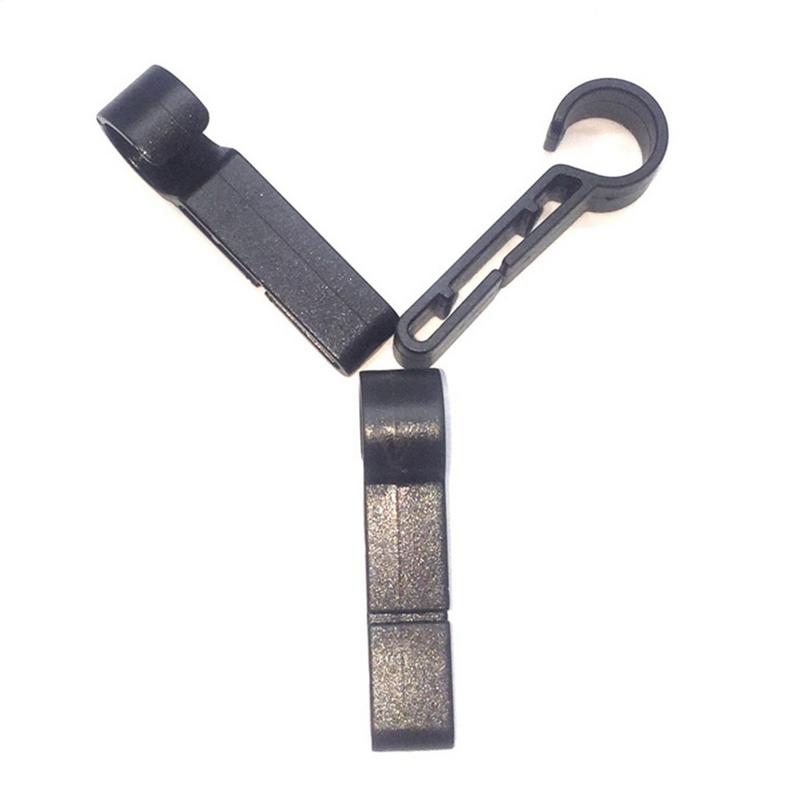 10Pcs Plastic Helmet Clips Attachment Head Light Clamps Black Set Non-Slip Headlamp Headlamp Hook