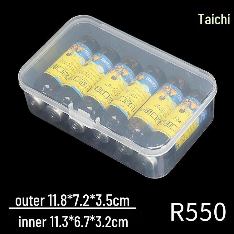 Rectangular Transparent Plastic Storage Box for Accessories and Screws