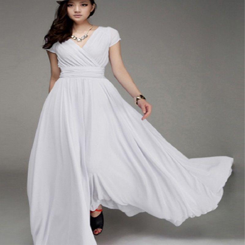 Women Formal Long Evening Prom Party Bridesmaid Chiffon Ball Gown Cocktail Dress
