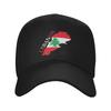 Lebanon Flag Heart Cap Unisex New Wear  Snapback Cap Adjustable