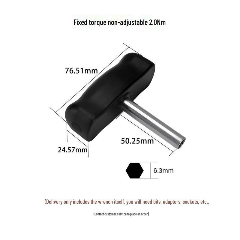1/4" Fixed Torque T-Handle Screwdriver, Non-Adjustable, 0.2-14 Nm Options