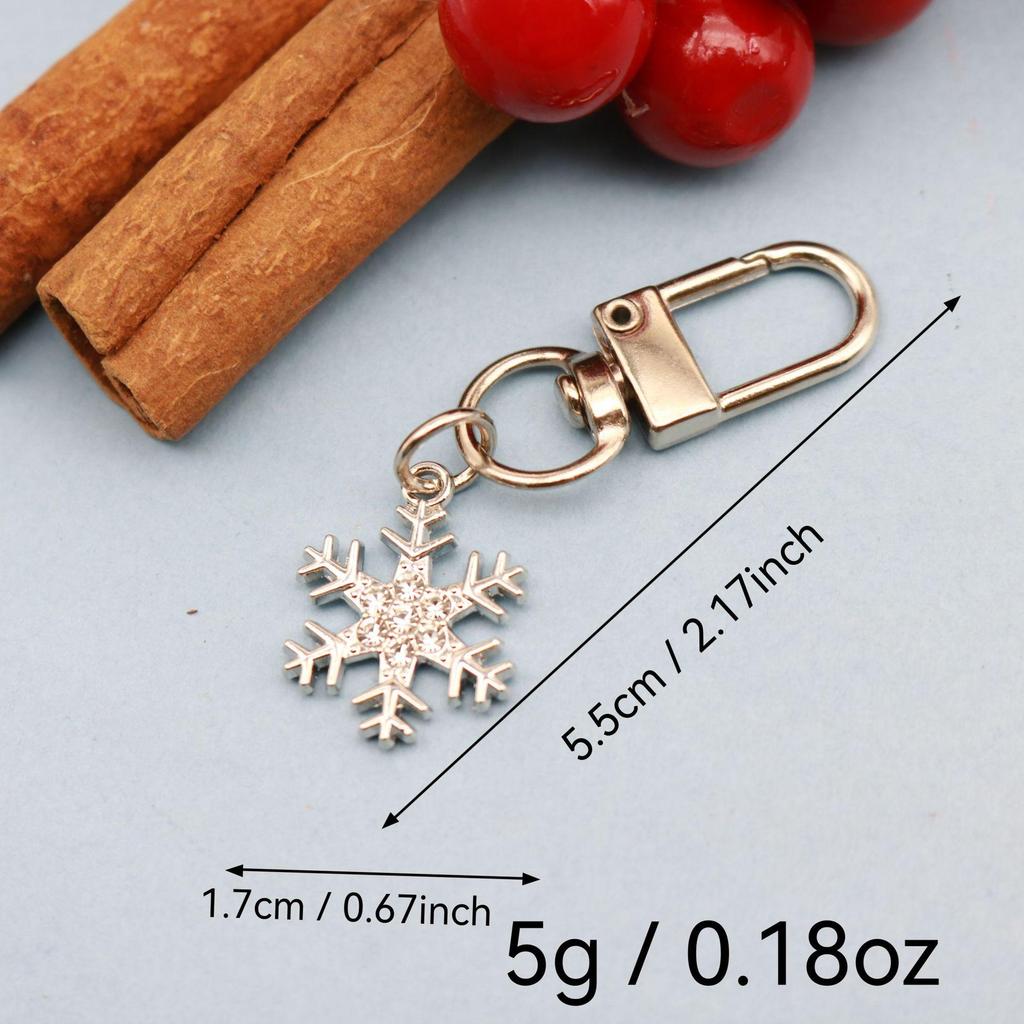 Hot Selling Rhinestone Snowflake Keychain Pendant