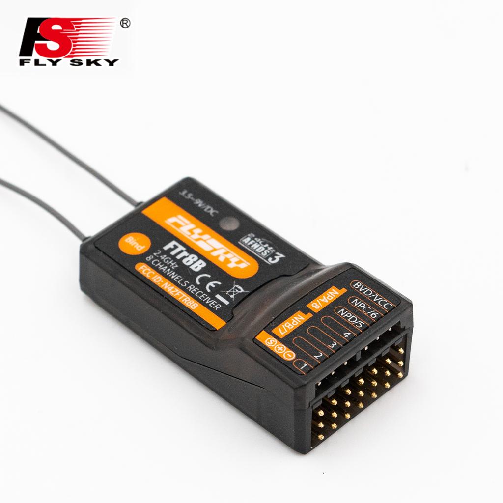 FlySky FTr8B 2.4GHz 8CH Receiver for RC Airplane Helicopter Fixed Wing Glider Engineering Vehicle Drone Dual   PWMCelsiusPPMCelsiusi.BUSCelsiusS