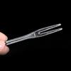Transparent Colored Disposable Fruit Forks, Cake & Dessert Picks - Pack of 500 Pieces