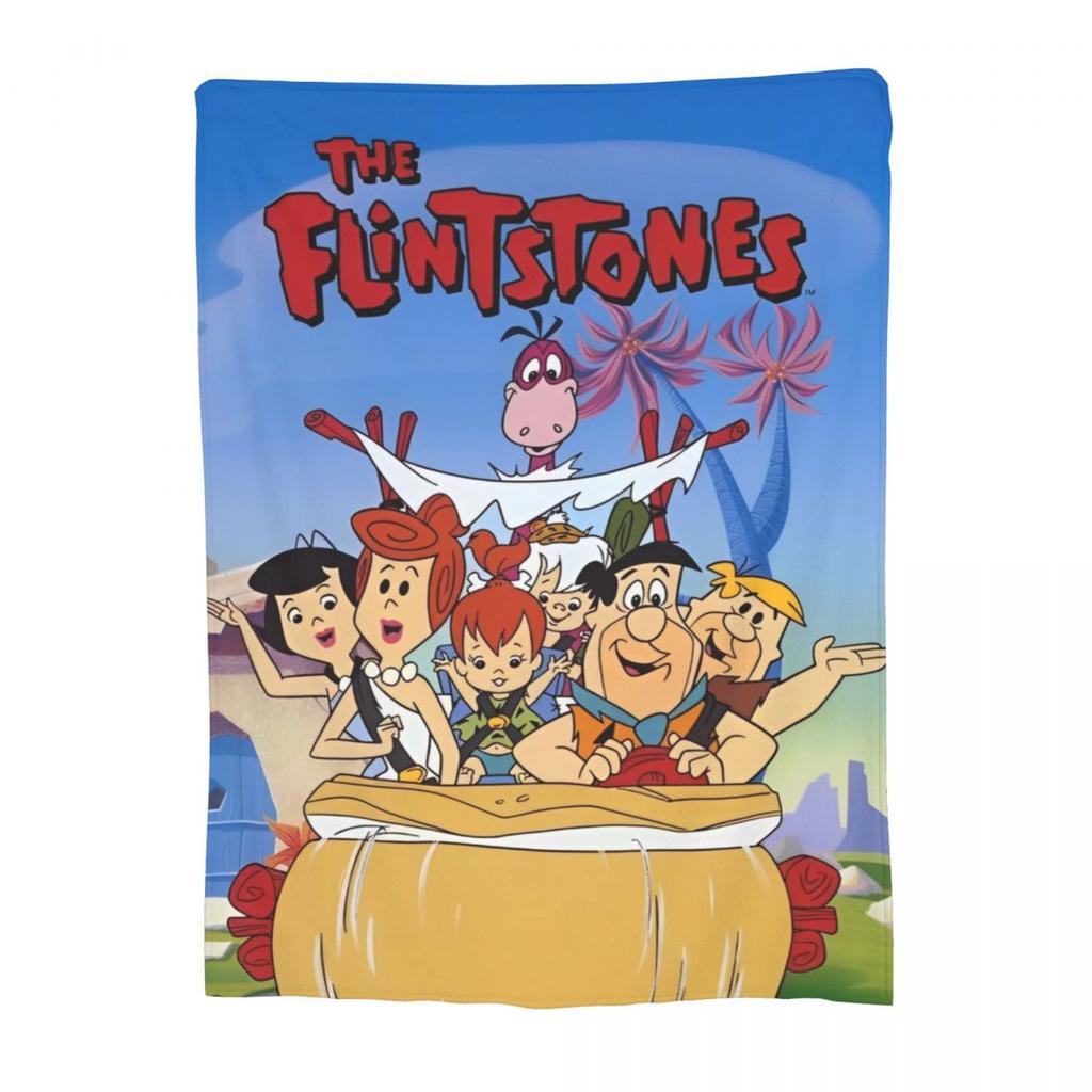 Gemütliche Die Flintstones Cartoon Anime Dabba Decke Merch Zimmer Dekorative Überwurfdecke Super Warmes Fleece für das Büro