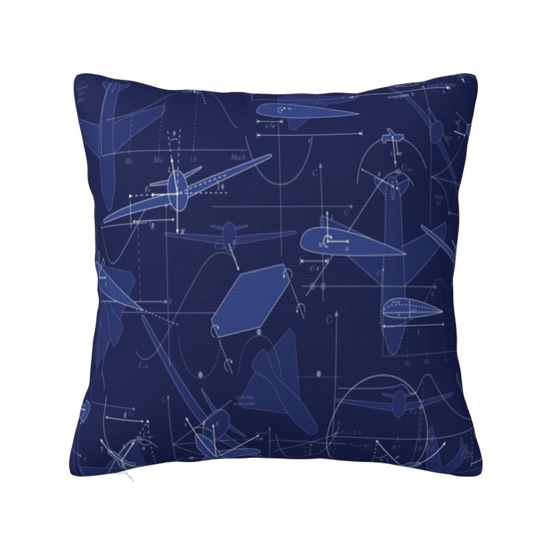 Custom Pilot Spitfire Pillow Case 40X40Cm Air Fighter Army Helmet Nordic Cushion Cover Car Pillowcase