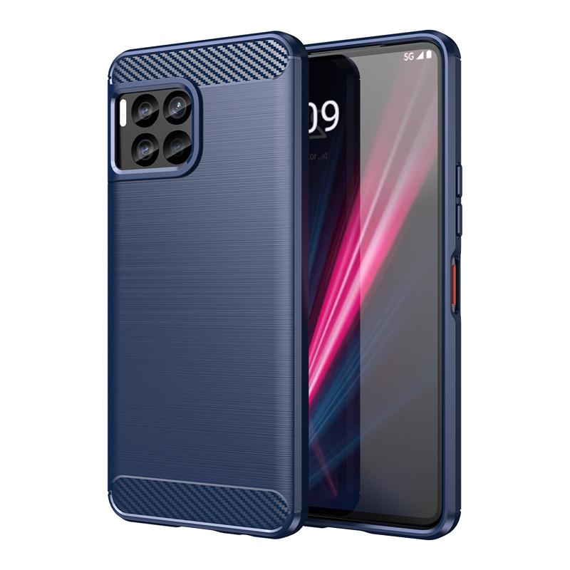 Carbon Fiber Texture TPU Case for T-Mobile Revvl 7 Pro 6x 5G Revvl 6 T Phone Pro 5G Shockproof Protective Business Full Protection Cover
