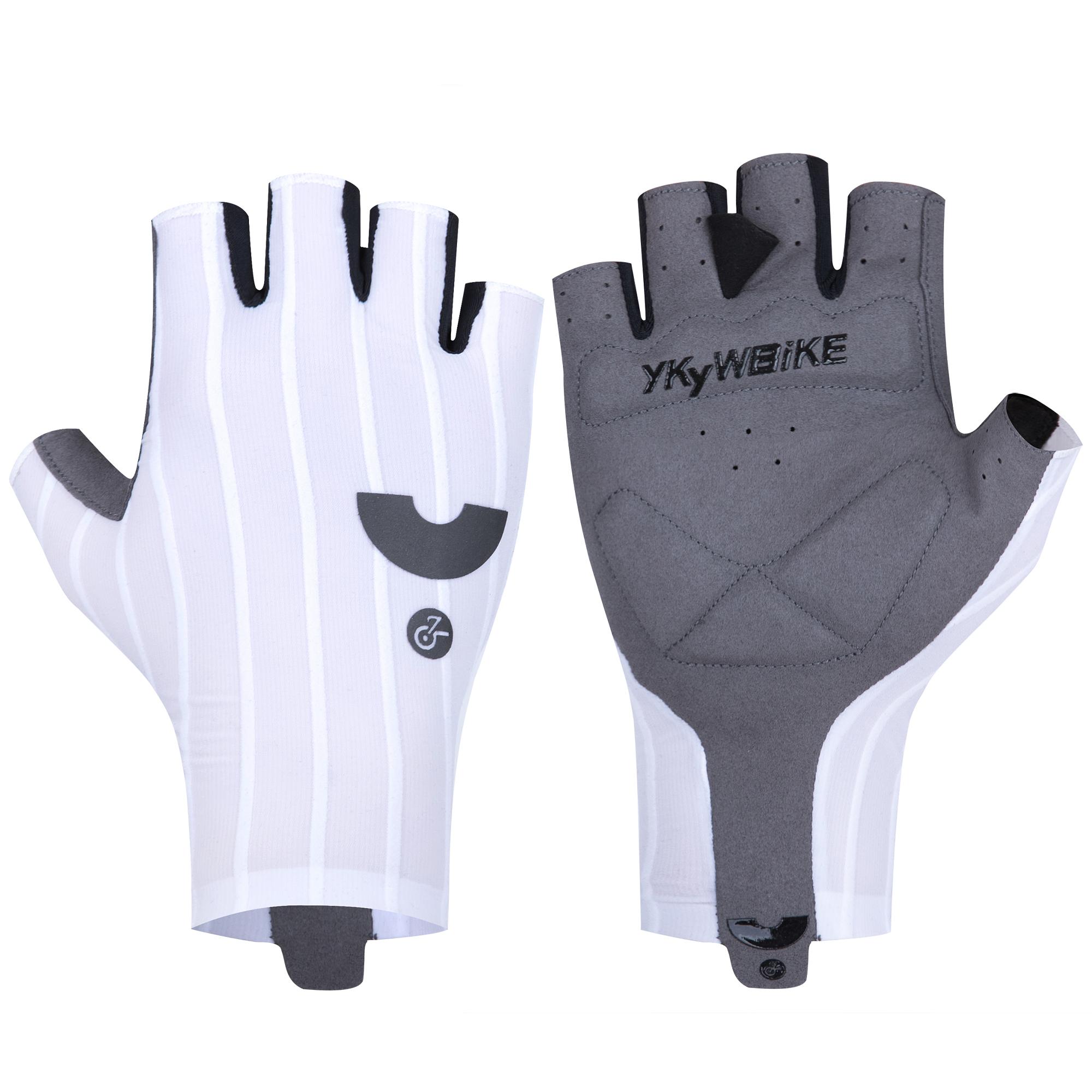 

YKYWBIKE Cycling Gloves Woven Aerodynamic Striped Bicycle Sports Gloves Anti-Slip Riding Gloves Shock-absorbing Road Bike Gloves S