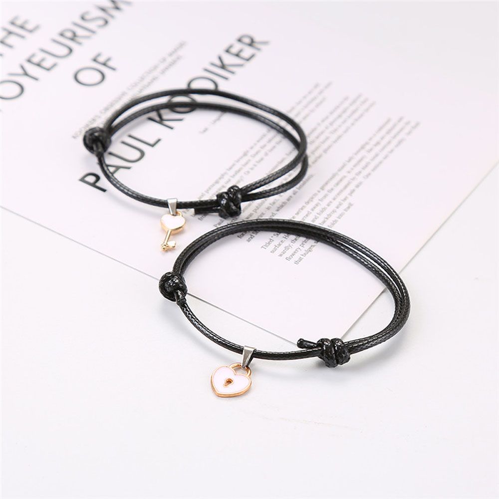Gifts Charm Daughter Rope String Key Heart Couple Fashion Accessories Bracelets Bangles Jewelry