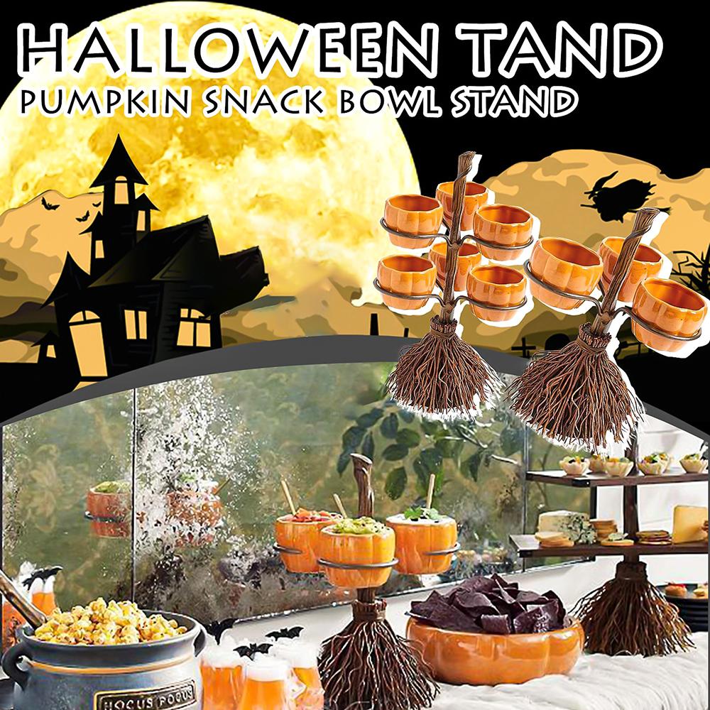 Halloween Kürbis Snack Schüssel Stehen Faltbare Tabletts Stehen Candy Display Turm Kreative Salat Schüssel