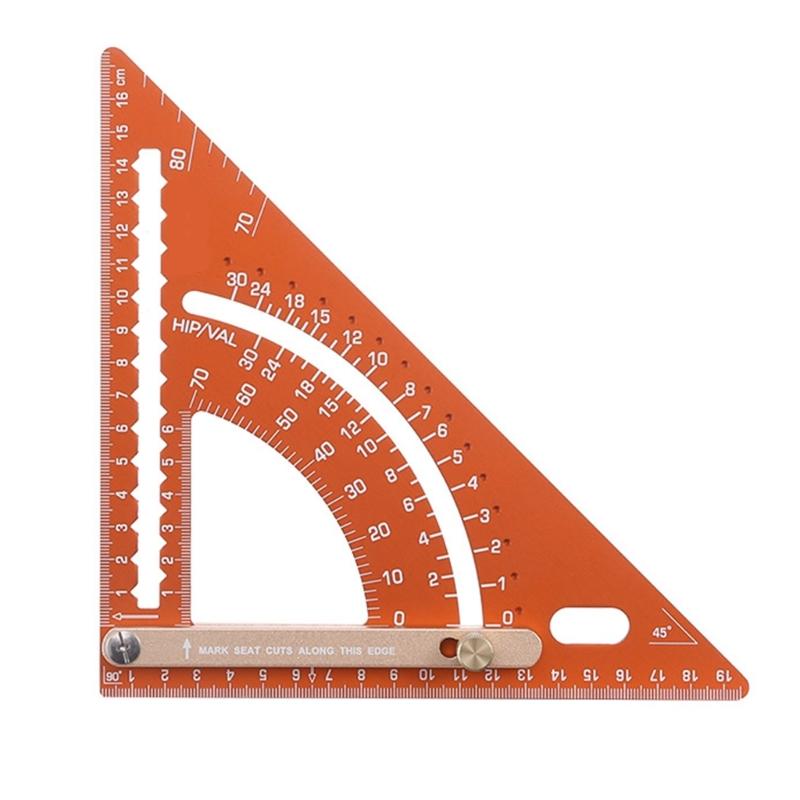 Aluminum Alloy Ergonomic Carpentry Triangle Ruler Rafter Framing Square Carpenter Square Tool For Men Professional