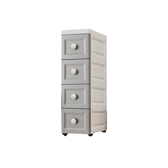 Slim Storage Cabinet Multi-Tier Tall Narrow Storage Cabinet with Wheels Drawers Rolling Multi-Drawer Organizer for Small Spaces Bathroom Bedroom