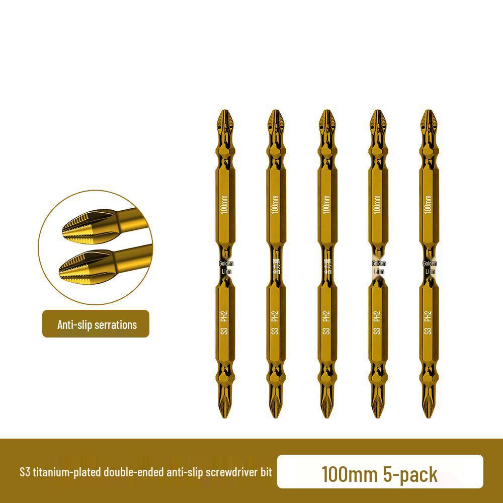 S3 Impact-Resistant Titanium Magnetic Phillips Bit for High Torque Electric Drills & Screwdrivers