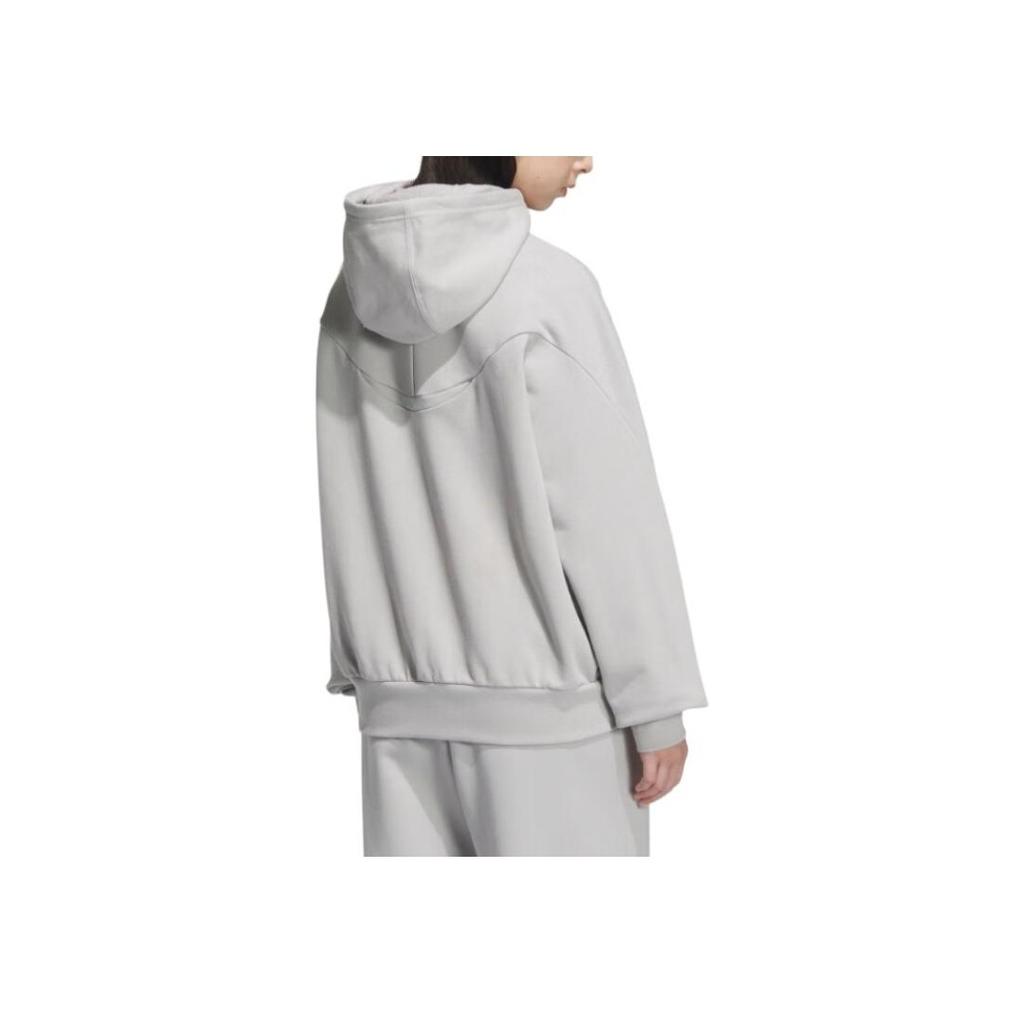 Adidas Fustl Jacket Hoodie Fashion Versatile Long Sleeve Jacket Women Jacket Gray JY8067