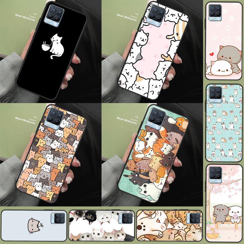 Cute Kawaii Cat For Realme GT 7 Pro GT 6T 6 5 C67 C61 C55 C53 C51 C21Y C25S C75 10 11 12 13 14 Pro Plus Case