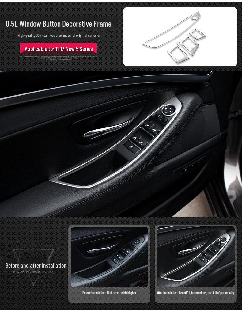 Decoratieve Stickers voor Binnenknoppen van BMW 1/3/5 Serie & X3/X5/X6 voor Raamhefschakelaars
