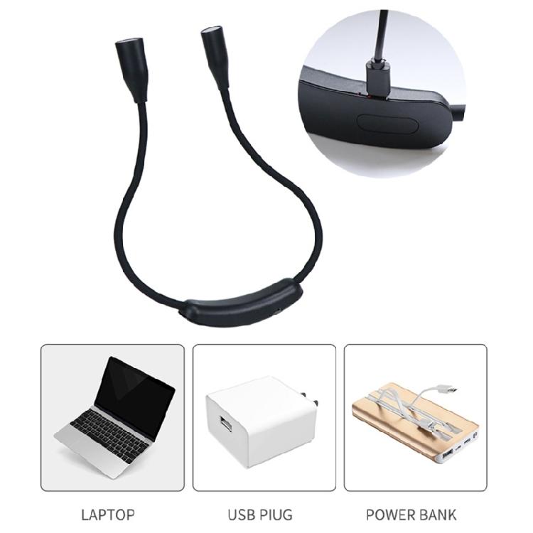 Flexible Neck Reading Light With 3 Levels Brightness, Handsfree LED Neck Reading Light Suitable For Readers & Hobbyists