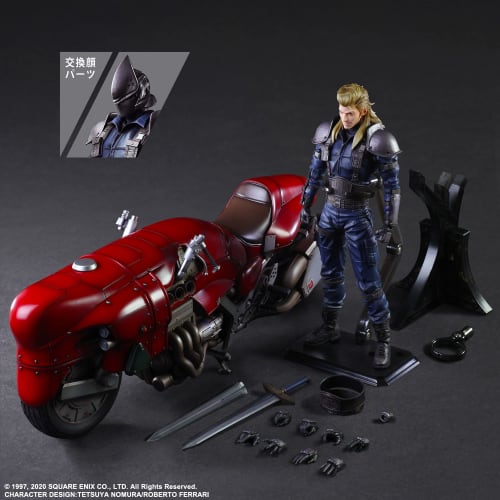 Final Fantasy VII Remake PLAY ARTS Kai Roche & Bike SET PVC Painted Movable Figure