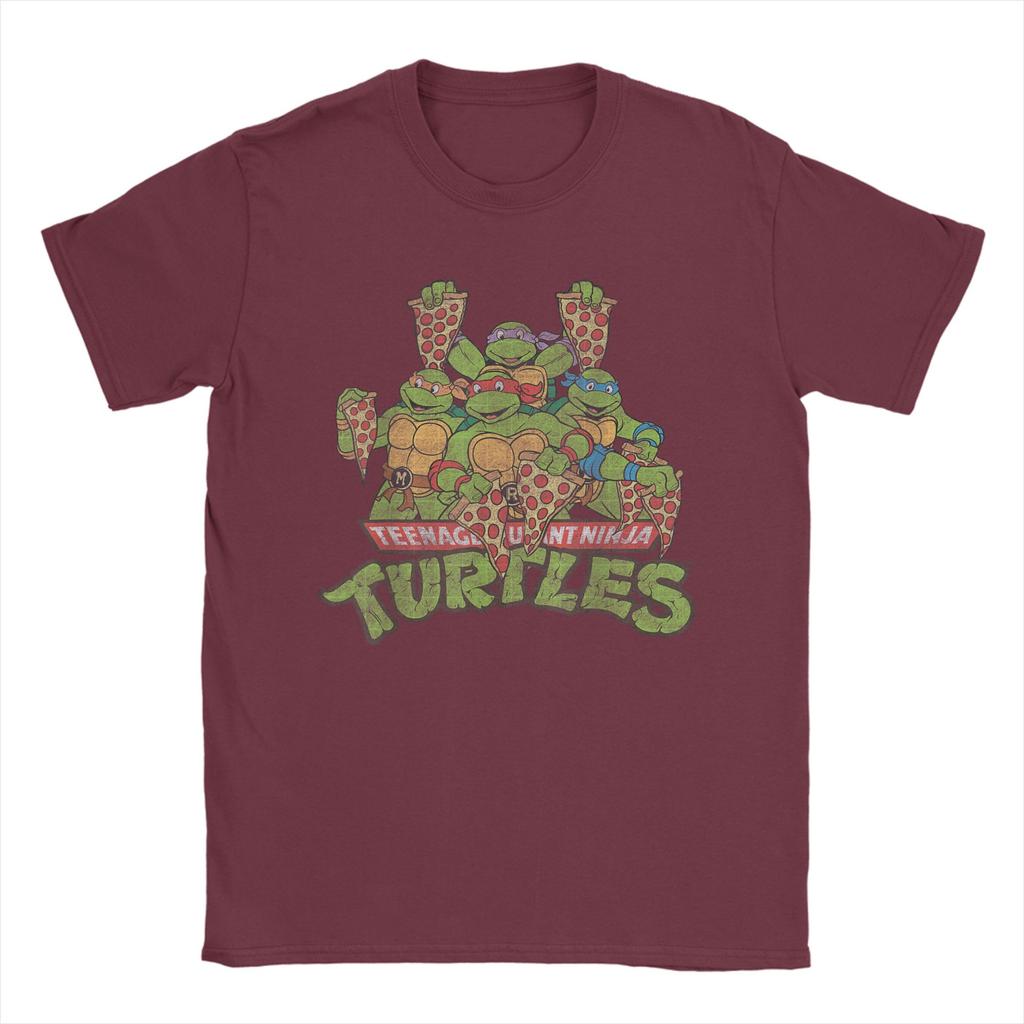 Ninja Turtles Multiple Smiles Slices T Shirt for Men Cotton Cool TShirts Tee Shirt Short Sleeve Clothing 4XL 5XL 6XL