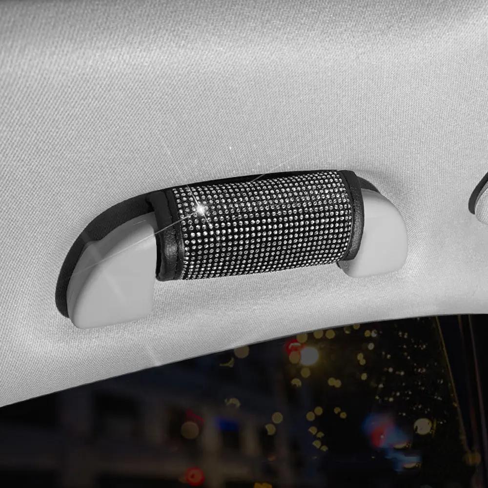 1Pc Universal Car Interior Rhinestone Handle Protector Covers Inner Door Armrest Panel Pull Car Interior Decorative Accessories