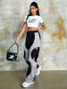 Rose Beauty A Rave Two Tone Cut Out Cargo Pants