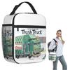 Trash Truck Cartoon Netflix Insulated Lunch Bag for Women Children Portable Food Boxes Thermal Lunch Box Tote