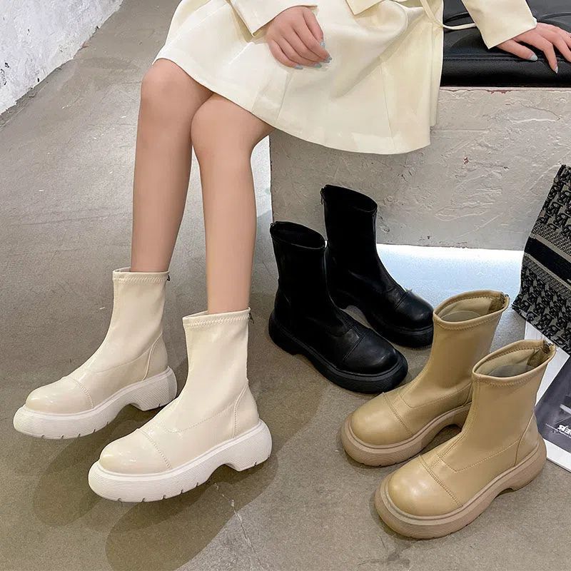 Martin Boots Winter Women's Short Boots 2025 New Spring and Autumn Single Boots Small Cool Thick-soled Thin Boots Increase Height