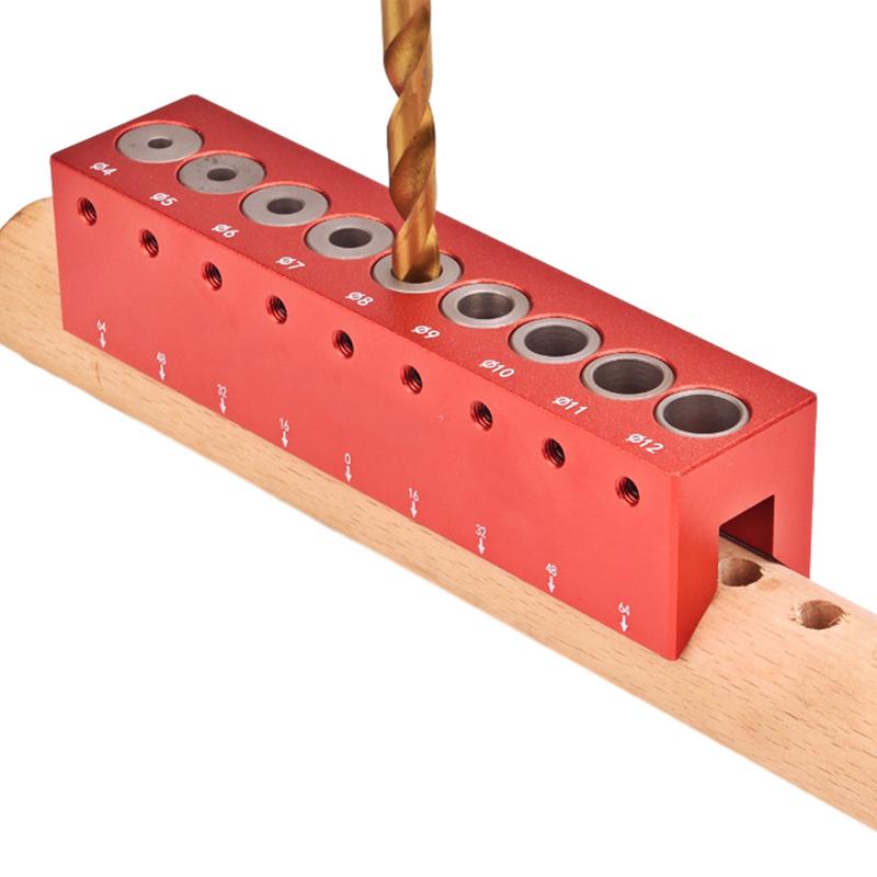 Drill Block Guide Metal Pocket Precision Woodworking Hole Drilling Jig Puncher Positioner Tool Drill Guide For Woodworkers