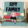 SPY × FAMILY Cartoon Character Plush Blanket - Super Soft Throw Blanket Featuring Pink Hair Girl with Cat Ears and Whimsical Gre